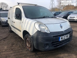 Location: Mitcham - 2012 RENAULT KANGOO MAXI LL DCI 90 Van With Side Windows REG: ML12YRC, Keys: No, MOT Expiry date: 26/03/2025, 1461 Diesel, 5 Speed Manual Diesel, Former Keepers: 3