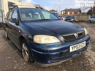 Location: Nottingham - 2003 VAUXHALL ASTRA ELEGANCE DTI Estate REG: YP53EZX, Keys: No, MOT Expiry date: 17/09/2024, 1995 Diesel, 5 Speed Manual Diesel, Former Keepers: 3