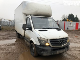 Location: Peterborough - 2014 MERCEDES-BENZ SPRINTER 313 CDI LUTON VAN REG: KX14CAE, 2143CC DIESEL, 6 SPEED MANUAL DIESEL, Former Keepers: 3, Keys: Yes, MOT Expiry date: 10/06/2025