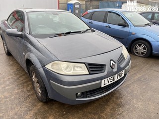 Location: Hull - 2006 RENAULT MEGANE DYNAMIQUE Convertible REG: LV56VKF, Keys: No, MOT Expiry date: 12/11/2024, 1598 Petrol, 5 Speed Manual Petrol, Former Keepers: 10