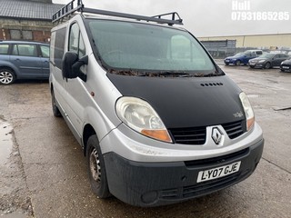 Location: Hull - 2007 RENAULT TRAFIC SL27+ DCI 115 Van With Side Windows REG: LY07GJE, Keys: No, MOT Expiry date: 02/11/2024, 1996 Diesel, 6 Speed Manual Diesel, Former Keepers: 9