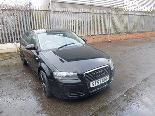 Location:  Hayes - 2008 AUDI A3 SPECIAL EDITION 3 Door Hatchback REG: ST57UHF, Keys: No, MOT Expiry date: 25/01/2025, 1595 Petrol, 5 Speed Manual Petrol, Former Keepers: 15